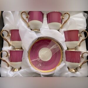 Turkish Porcelain 12-piece Expresso Coffee Set